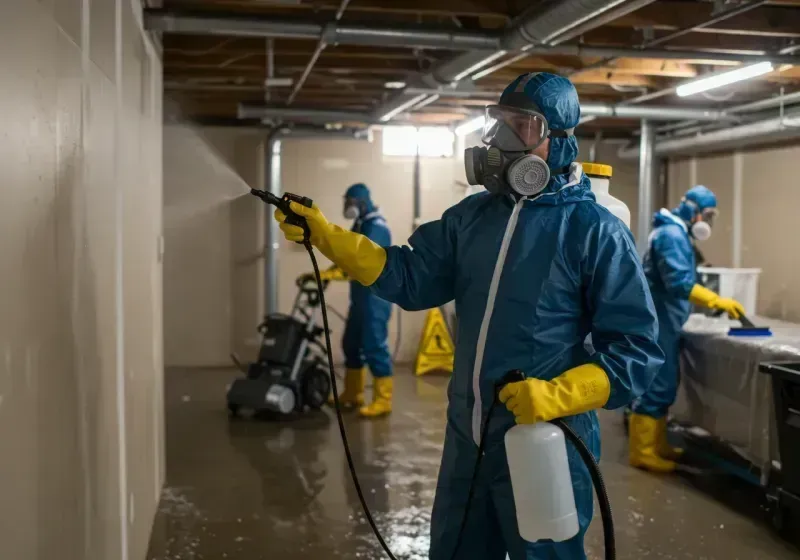 Basement Sanitization and Antimicrobial Treatment process in Edgewater Park, NJ