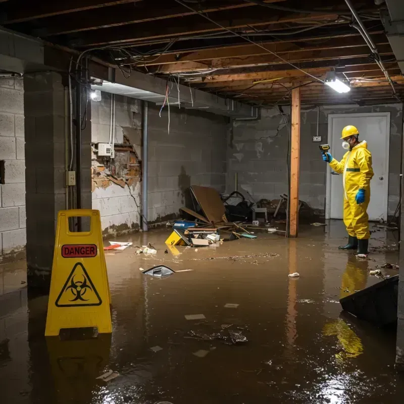 Flooded Basement Electrical Hazard in Edgewater Park, NJ Property